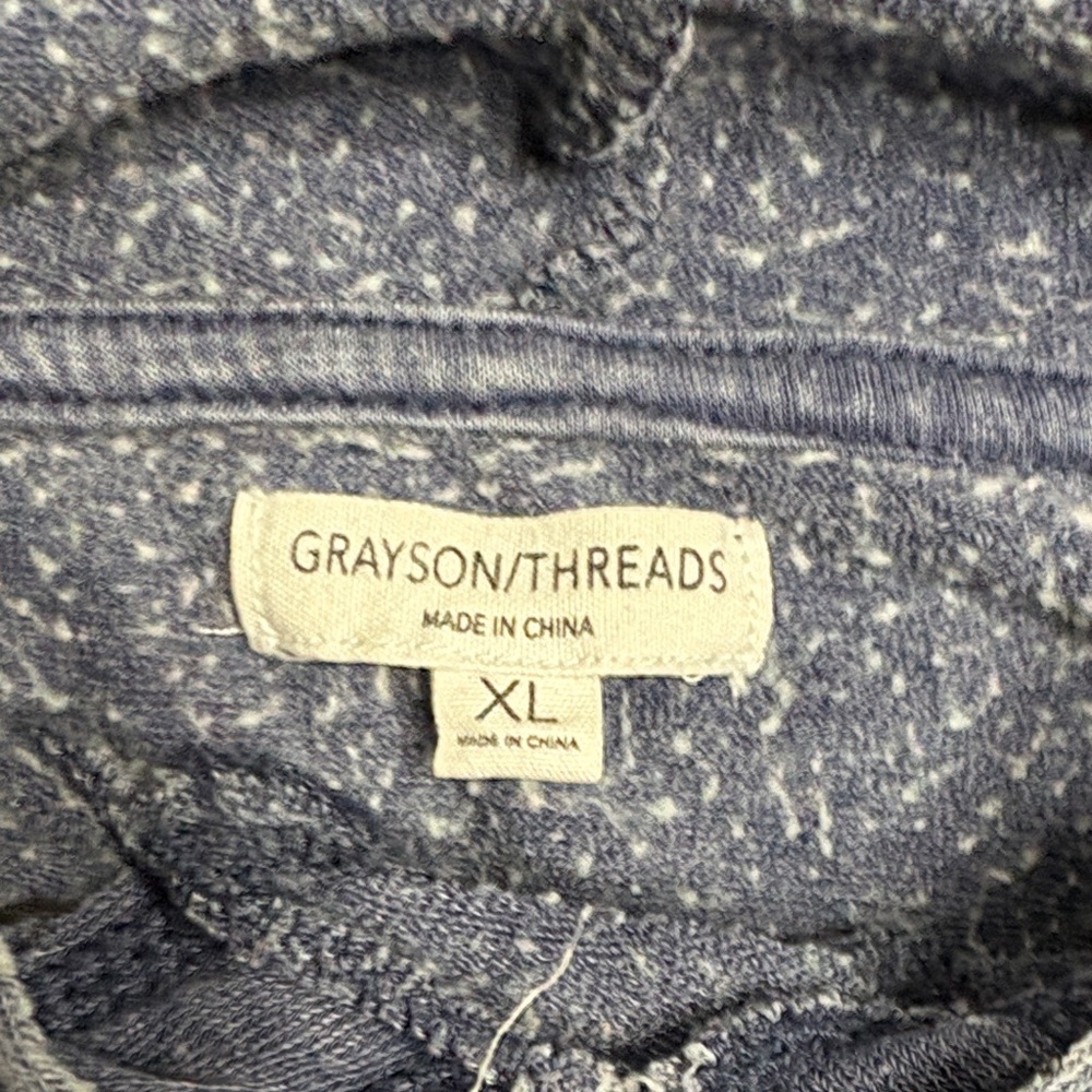 Grayson Threads J'adore Coffee Heathered Blue Hoo… - image 2